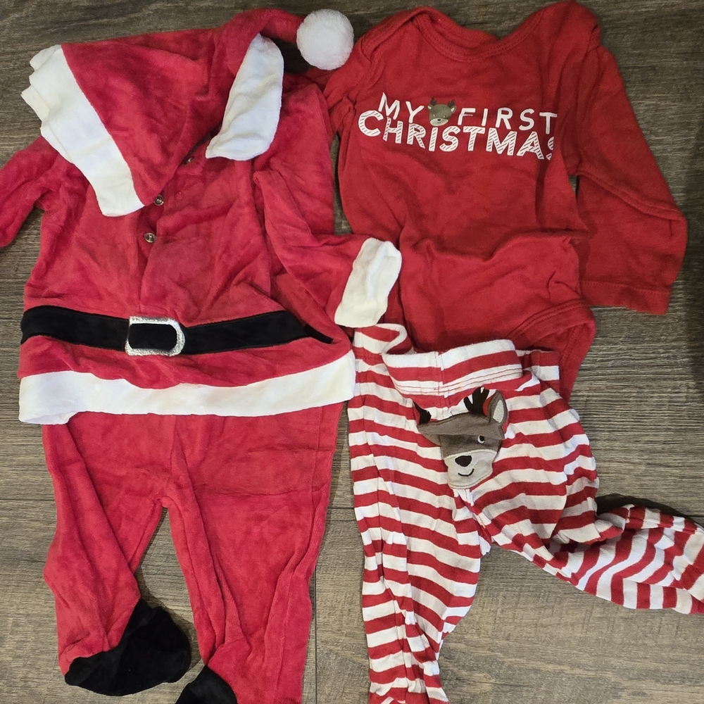Red Santa and Christmas Reindeer Kids Costume Set